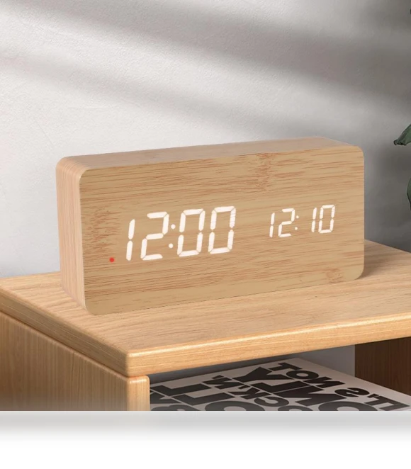 Digital Radio Wave Wooden Electronic Clock — Alarms & Clocks, Fashionable bags
