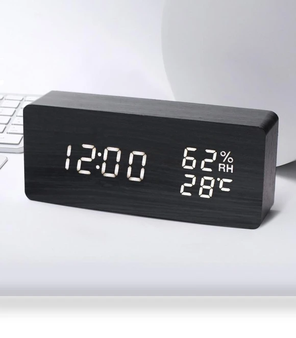 Digital Wooden Clock — Clocks, Fashionable bags