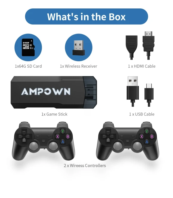 Game Stick GD20 4K HD Output — GEM Box Gaming, FourAll