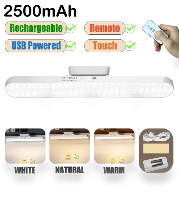 LED Touch Desk Lamp with Magnetic USB Rechargeable 3-Color Dimmable Light — Study & Desk Lighting, Binchi Lighting Appliances