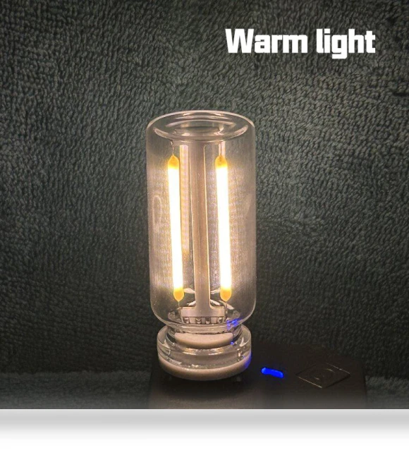 Retro USB LED Filament Bulb with Touch Dimming — Incandescent, Breaki