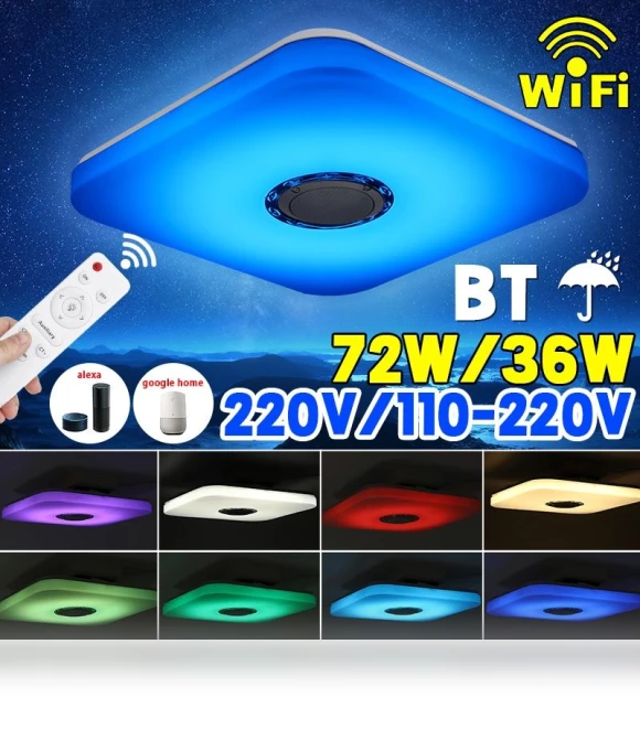 RGB Music LED Ceiling Light — Overhead Lighting, Pro DIY Tool