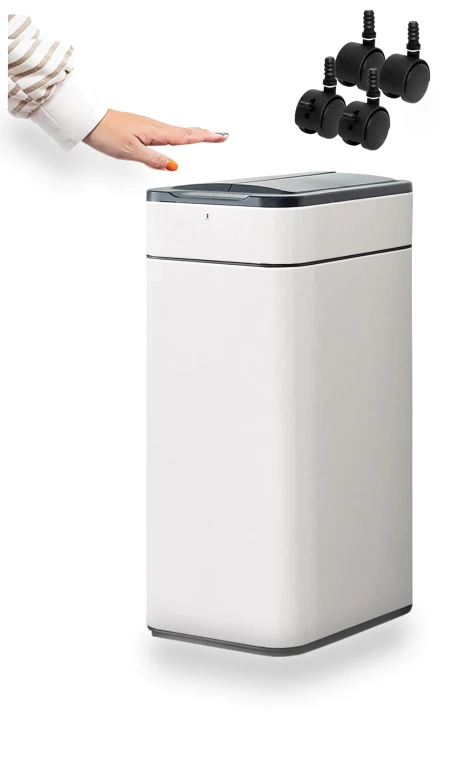 Set of 4 Stainless Steel Trash Cans with Motion Sensor — Kitchen Cans, JAPAN ANIME BRIDGE