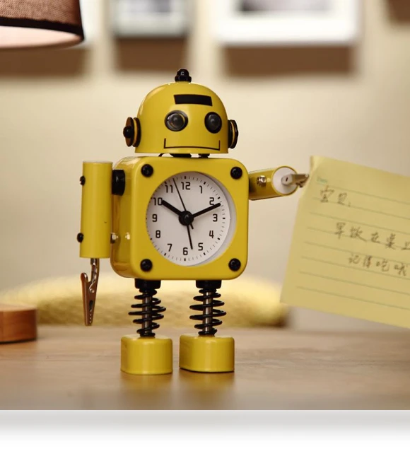 Silent Digital Display Metal Robot Glow Alarm Clock — Alarms & Clocks, Fashionable bags