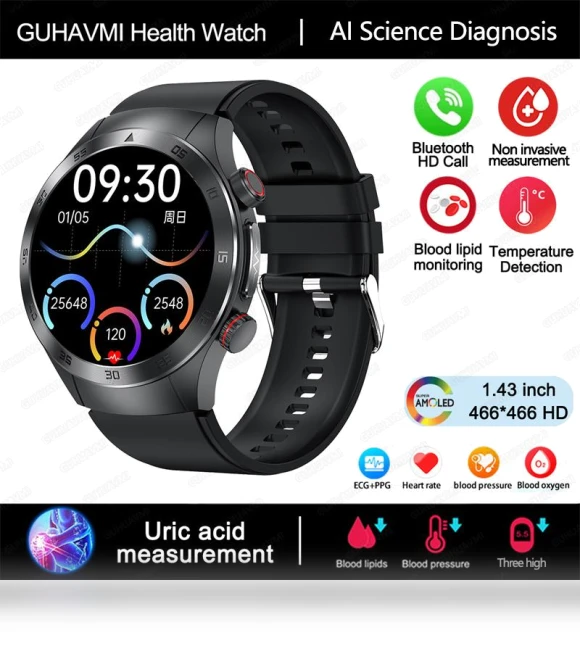 Smart Health Watch with Sapphire Glass — Smartwatches, ElectronicsHome