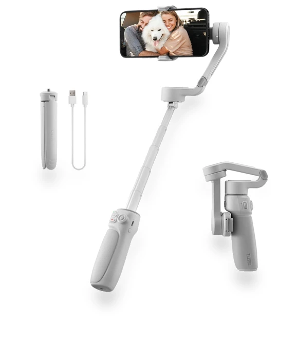 Smartphone Gimbal with Telescopic Compact Folding Design — Steady Shots, Zhiyun