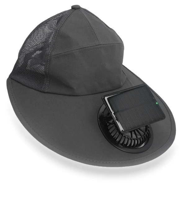 Solar Fan Hat with USB Charging — Hats, Fishine