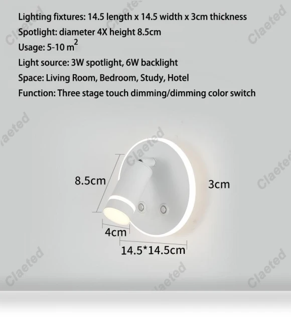 Tricolor Touch-Controlled LED Wall Lamp — Creative Lighting Solutions, Binchi