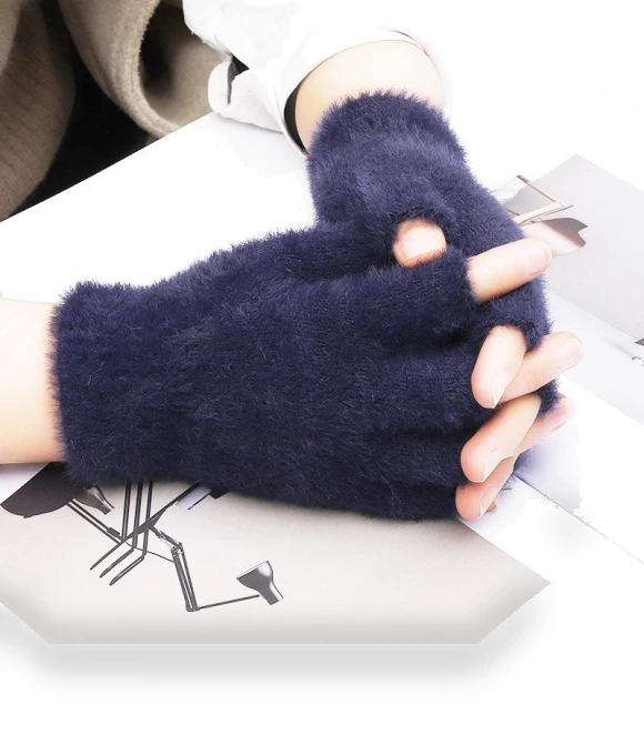 Winter Cute Cartoon Cat Plush Touchscreen Gloves — Gloves & Mittens, QM Dream