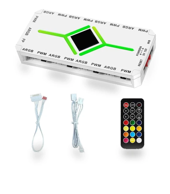 3-in-1 5V 3-Pin ARGB Controller Hub — Cooling Pads & Fans, Oudun