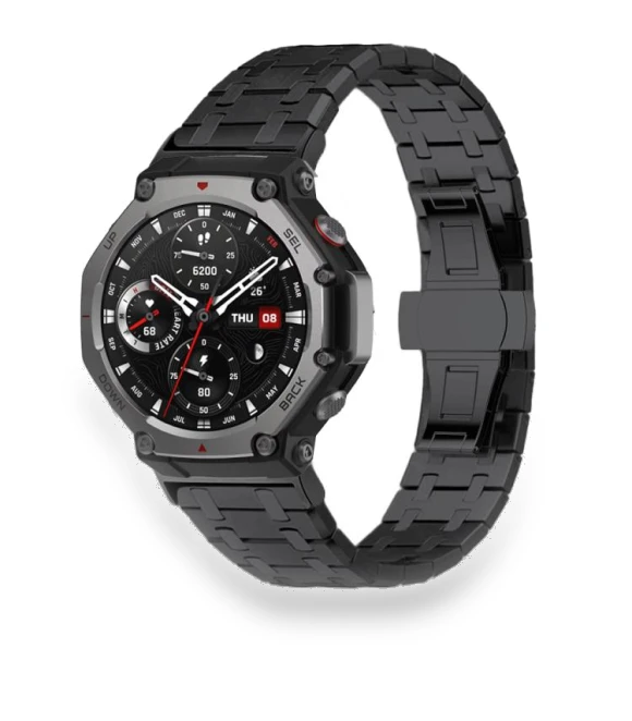 Butterfly Buckle Stainless Steel Watch Band — Bands, Amazfit