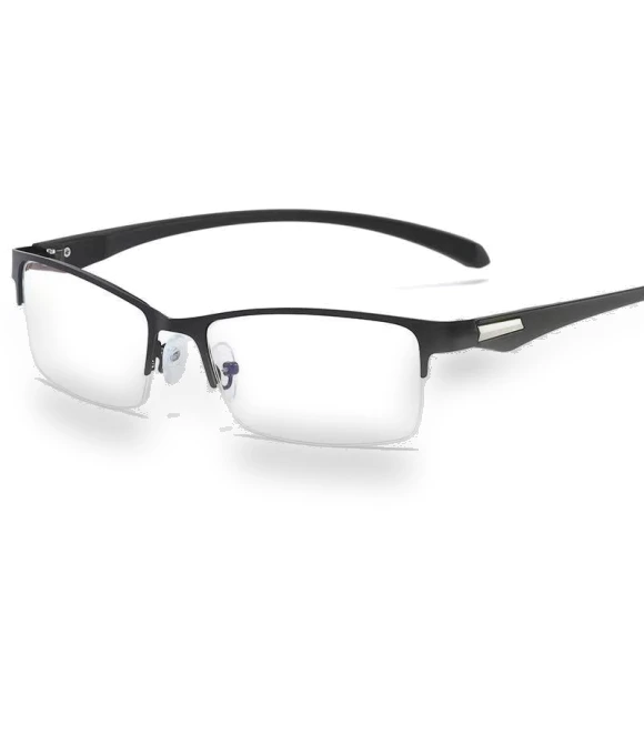Minimalist Metal Half-Rim Multifocal Glasses — Reading Glasses, Value Vault