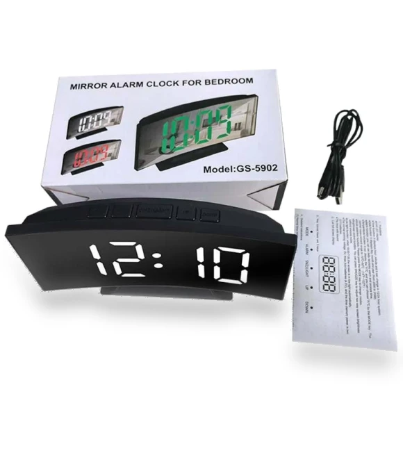 Silent Design Digital LED Alarm Clock with Large Display — Clocks, Daily necessities-V
