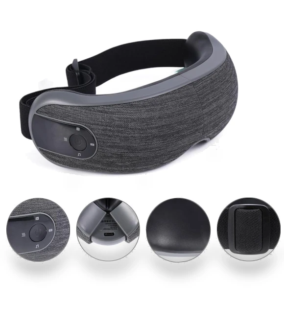 Smart Portable Electric 4 Modes Vibration Air Compression Music Eye Massager With Heat Compression — Rollers & Pens, Top Global Mall