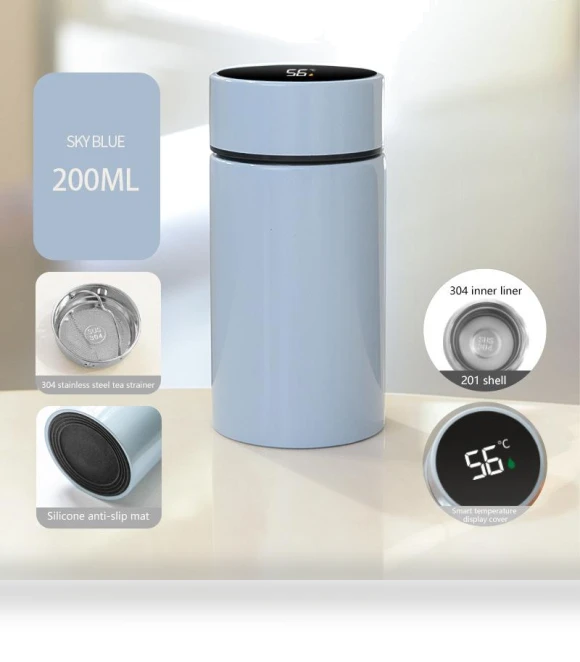 Smart Water Bottle with Temperature Display — Hydration Essentials, Anqin