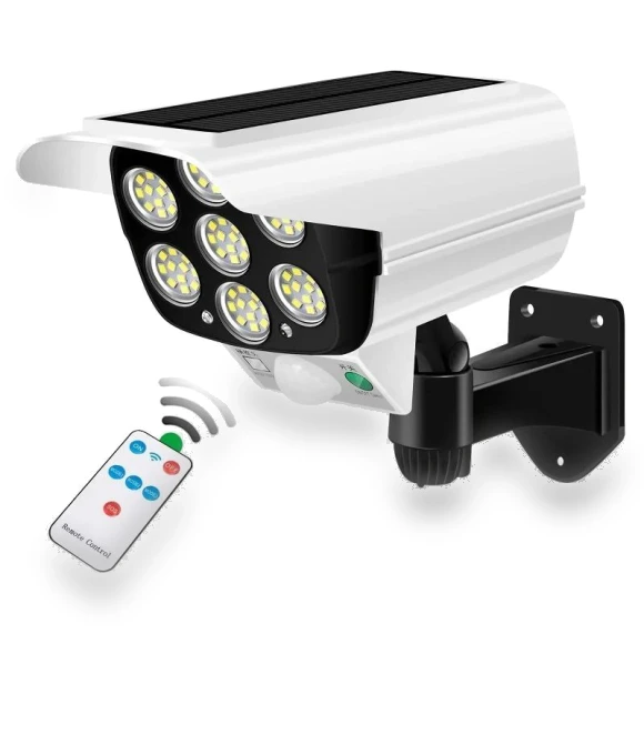 Solar Wall Light with Motion Sensor and Remote Control — Outdoor Security & Flood Lighting, LIUXING