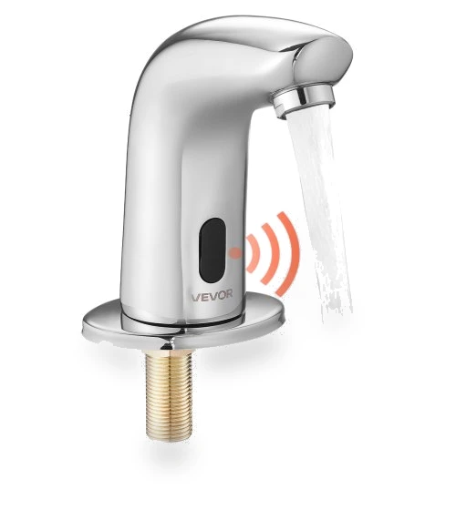 Touchless Bathroom Sink Faucet Sensor — Hands-Free Faucets, VEVOR