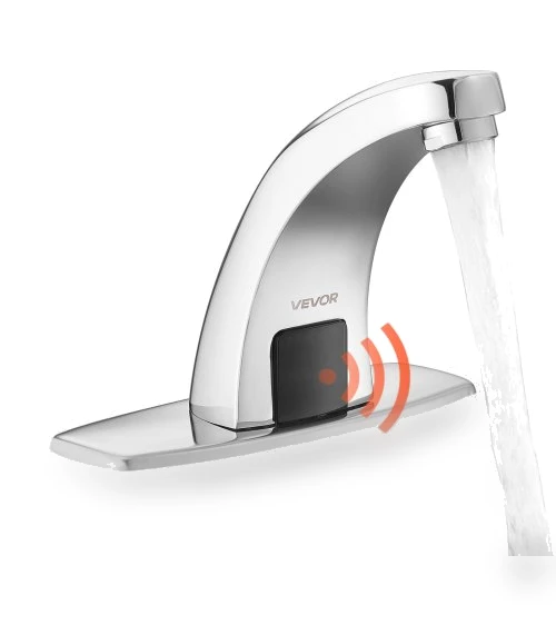 Touchless Bathroom Sink Faucet with Motion Sensor — Hands-Free Faucets, VEVOR