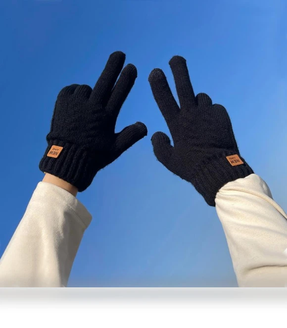 Winter Double-Layer Velvet Insulated Touchscreen Gloves — Glove Liners, Maonica Underwear