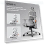 Thumbnail Ergonomic Chair with Adjustable Backrest, Armrest, Headrest, and Footrest - Grey — Desk Chairs, NEWTRAL