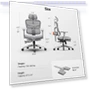 Thumbnail Ergonomic Chair with Adjustable Backrest, Armrest, Headrest, and Footrest - Grey — Desk Chairs, NEWTRAL