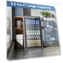 Thumbnail 130 Can Beverage Refrigerator Cooler, 3.2 Cu.Ft Drink Fridge with Adjustable Temperature — Drink Coolers, Electactic