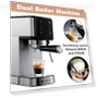 Thumbnail 20Bar Espresso Machine with Dual Boiler & Milk Frother — Coffee & Espresso Combos, Tesslux