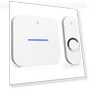 Thumbnail Lighted Wireless Doorbell with 58 Chimes, 1000ft Range, Waterproof — Push Buttons, AIDA