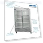 Thumbnail Two Door Glass Reach-In Refrigerator, 49 cu. ft, Stainless Steel — Mini Fridges, Arctic Air