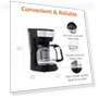Thumbnail 12-Cup Coffee Maker with Reusable Filter, Black & Stainless Steel — Coffee Makers, Amazon Basics