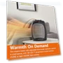 Thumbnail Ceramic Space Heater, Portable Heater for Indoor Use, 1500W, Black — Portable Heating Solutions, Amazon Basics