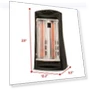 Thumbnail Infrared Radiant Quartz Tower Heater, 1500W Space Heater with Adjustable Thermostat — Portable Heating Solutions, BLACK+DECKER