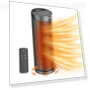 Thumbnail Portable Ceramic Space Heater with Remote, 1500W, 70° Oscillation — Portable Heating Solutions, QOWETU