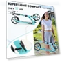 Thumbnail Foldable Kick Scooter with Double Braking System for Teens and Adults — Push Scooters