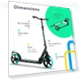 Thumbnail Adjustable Kick Scooter with Large Wheels for Kids, Teens & Adults — Push Scooters, Lascoota