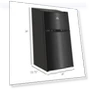 Thumbnail 3.2 Cu.Ft Mini Fridge with Freezer, Double Door Compact Refrigerator — Mini Fridges, HOMCOM