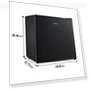 Thumbnail Compact Single Reversible Door Refrigerator, 1.6 Cubic Feet, Black — Mini Fridges, Midea