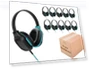 Thumbnail DropTech On-Ear Wired Headphones for Kids - 10 Pack — In-Ear Headphones, Gumdrop Cases