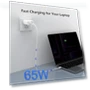 Thumbnail 65W USB C Fast Charger with Cable for MacBook, iPhone, Galaxy — Charging Solutions, Qackenm
