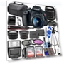 Thumbnail DSLR Camera Bundle with 18-55mm Lens, Wide Angle & Telephoto Lenses, Memory Cards & Accessories — Accessory Kits, Canon