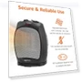 Thumbnail Oscillating Ceramic Space Heater, Portable Heater for Indoor Use — Portable Heating Solutions, Amazon Basics