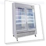 Thumbnail Commercial Refrigerator 2 Section 2 Glass Door Stainless Steel Display Refrigerator — Drink Coolers, Camellia River