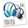 Thumbnail Kids Headphones for School Bulk Set 5-Pack Over-Ear, Foldable — In-Ear Headphones, A+ Scholars