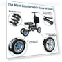 Thumbnail All Terrain Foldable Knee Scooter Walker — Low Strength Tools, BlessReach