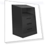 Nightstand with 3 Drawers and Cabinet — Nightstands