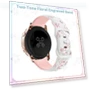 Thumbnail Two Color Bauhinia Embossed Silicone Watch Band — Bands
