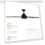 Thumbnail Smart 5-Blade Ceiling Fan with LED Light Kit — Ceiling Fan Wall Controls, East Grove Home