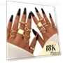 Thumbnail Gold Stackable Rings Set for Women — Stacking, FAXHION