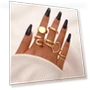 Thumbnail Gold Stackable Rings Set for Women — Stacking, FAXHION