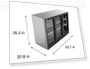 Thumbnail 3 Door Back Bar Cooler Counter Height Glass Door Refrigerator — Drink Coolers, KoolMore